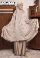 Lozy Hijab Lesti Prayer Set in Rustic Tulip + Pouch (Lozy x Lesti Kejora)