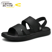 Camel Active 2021 NEW Men Summer Luxury Sandals Genuine Leather Breathable Sandals Retro outdoor Beach mens Shoes Fashion Shoes