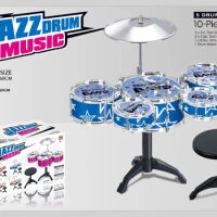 New Arrival 10pieces Series Drum set toys Big size Jazz Drum Toys+Chair Drum kit toys Tom-tom toys Musical Instrument for kids