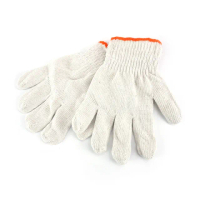 【大力】棉紗手套12雙/組 工作手套 搬運手套 B-CGO8(修車手套 橘色車邊 棉手套 白手套)