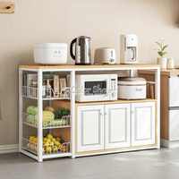 廚房收納置物架落地多層微波爐烤箱多功能櫥柜蔬菜鍋具柜子儲物柜