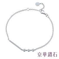 【Emperor Diamond 京華鑽石】18K金 共0.12克拉 鑽石手鍊 愛的光環