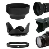 55MM Lens Hoods &amp; UV Filter Kit For Nikon D5600 D5500 D5300 D7500 D3400 D3300 D750 D5 and Nikon AF-P 18-55mm lens