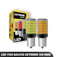 iSUN Lampu LED Sein Mundur Sen S25 BAU15S PY21W Colok Putar 150 SMD 4014