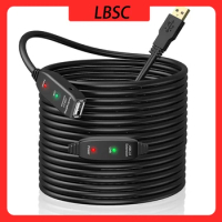 LBSC Usb2.0 Print Cable Active Repeater A Male To A Female Long Cables Square Port Video Conference Camera Signal Booster 5M