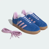 【adidas 愛迪達】GAZELLE 運動休閒鞋(JH7219 女鞋 ORIGINALS復古休閒鞋 藍色系)