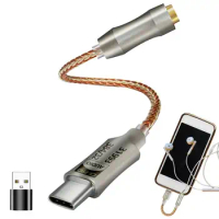 USB Type C To 3.5mm Jack Adapter USB Type C To 3.5mm Headphone Jack Audio Adapter Hifi USB Dac Headphone Amplifier With USB Type