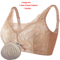 Mastectomy bra, triangular latex breast augmentation device 2143