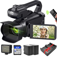 64MP 60FPS Digital Video Camera 4K Photography Youtube Vlog Camcorder For Live Stream Webcam Camera 18X Digital Zoom Camcorder