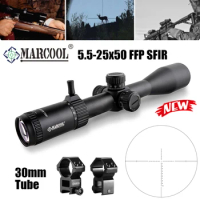 Marcool Long Range 5.5-25x50 SFIR FFP Rifle Scope Tactical Hunting Optics Scope 30mm Tube Glass Reticle Sniper Sight for AR15
