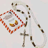 Rosario rosary salam maria 50 katholik Handmade Manik batu alam Premium Salib Silver Kalung Doa Aest