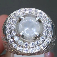 Batu Cincin White Star Safir Putih Bening Srilangka