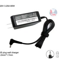 US plug 20V 3.25A 65W 4.0mm*1.7mm Round Tip AC Adapter Power Supply Charger for Lenovo Yoga 720-12IK 310 320 330 130s 330S 520