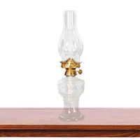 Clear Oil Lamp Vintage Glass Kerosene Lamp Multipurpose Kerosene Lamp For Villas Churches Elegant Oil Lamp For Living Rooms