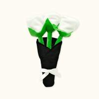 【SofyDOG】ZippyPaws仿真小物品-婚禮白玫瑰花束 有聲玩具 互動玩具