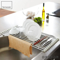 【YAMAZAKI】Plate多功能瀝水架S-白(收納架/碗盤架/瀝水架/碗盤收納/置物架)