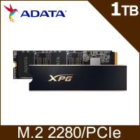【ADATA 威剛】XPG GAMMIX S60 Pro 1TB PCIe 4.0 [黑] 固態硬碟/五年保(台灣製)