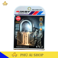 Ổ khóa móc treo Mindy loại cao cấp; Loại dùng chìa để khóa; chống trộm- bảo mật-  chống cắt- an toàn