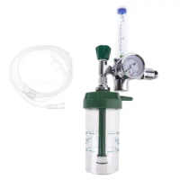 High Grade Pressure Gas Regulator Inhaler O2 Pressure Reducer Gauge Flow Meter Easy Installation Compact