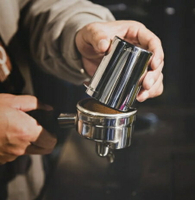 Minos 54mm 磨豆機接粉杯 EK-200磨豆機 義式把手專用 咖啡粉杯 銀色 Minos-EK-54mm-ARG