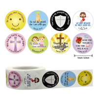 500Pcs Religious Stickers For kid's Christian Bible Verse Cartoon Cross Sticker School Teacher Reward Student Stationery Sticker