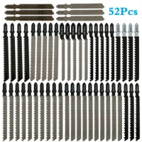 52Pcs Jig Saw Blades T-Shank Metal Wood Jigsaw Blades For Bosch T118A/T118B/T144D/T111C/T111D/T244D/T101BR/T101AO/T101B/T101D