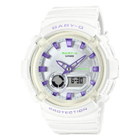 CASIO 卡西歐 BABY-G BGA-280 系列 BGA-280DN-7A 舞池霓虹燈指針腕錶 白  43.4MM｜樂天全館特惠中★指定刷卡回饋10%