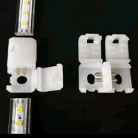 soket sambungan led strip selang model jepit 5050 2835 220v / sambungan soket lampu selang strip 283