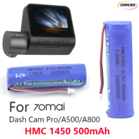 Original HMC1450 3.7V 500mAh Li-ion Battery For 70mai Smart Dash Cam Pro Midrive D02 Replacement Batterie 3-wire Plug with BMS