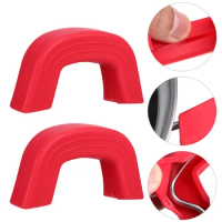 Cabilock Silicone Assist Handle Holder Grip Hot Pot Cover Sleeve Cast Iron Griddles Earmuffss Red