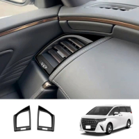 For Toyota Alphard 40 Series 2023+ RHD Bright Black Dashboard Air Condition Vent Outlet Cover Trim Frame Sticker Replacement