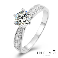 (0.5 CT/ 1 CT/ 2 CT/ 3 CT/ 5 CT) แหวนเพชรโมซาไนต์แท้จาก Impimo โดดเด่นด้วยโมซาไนต์ทรงกลม 0.5 กะรัต
