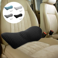 Car Lumbar Support Back Pain Relief Back Pillow Mesh Seat Support Ergonomic Headrest Sleeping for Office Chair Car Accessories