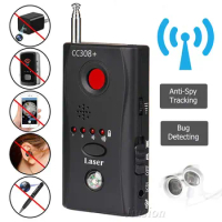 CC308+ Mini Anti Candid Camera Detector Anti-Spy Hidden Camera Laser Audio Signal Bug Small Full-range WiFi RF GSM Device Finder