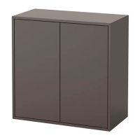 EKET 收納櫃附2門板/1層板, 深灰色, 70x35x70 公分