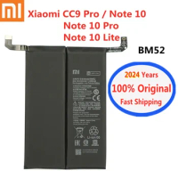 2024 Year Original BM52 Battery For Xiaomi Mi Note 10Pro 10 Pro Note 10Lite 10 Lite CC9pro CC9 Pro 5260mAh Phone Battery Bateria