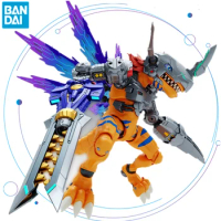 Original BANDAI FRS Figure-rise Amplified Digimon Adventure MetalGreymon Anime Figure Toys Genuine Action Figurine Gift