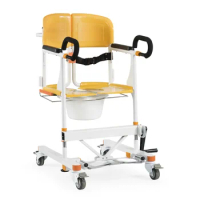 Multi-purpose Manual Folding and Movable Lift Chair Wheelchair Shower Chair Commode Toilet Transfer Chair