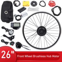 26" 350W 36V Electric Bicycle Conversion Kit Front Wheel Hub Motor E Bike Conversion Kit LCD with LED Display