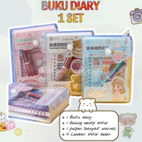 BUKU BINDER 1 SET/ NOTEBOOK BUKU CATATAN MOTIF LUCU/ BUKU DIARY AESTHETIC KARAKTER LUCU/ KADO ANAK P