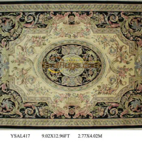 Top Fashion Tapete Details About 9.02' X 12.96' Hand-knotted Thick Plush Savonnerie Rug Carpet Made To Order ysal417gc88savyg2