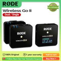 RODE Wireless GO II Dual Channel Wireless Microphone System for Smartphones iphone HuaWei Camera Sony ZVE10 A7IV Canon RP R8 R7