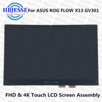 For ASUS ROG FLOW X13 GV301QH 13.4 Inch Touch LCD Screen Assembly LQ134N1JW52 1920*1200 98% sRGB 120HZ EDP