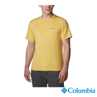 Columbia 哥倫比亞 男款-UPF50快排短袖上衣-黃色 UAE03220YL / S23