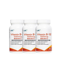 【LAC 利維喜】維生素B12食品錠x3入組(共270錠/1000mcg/素食可/長效型錠劑)