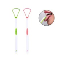 1pcs Tongue Scraper Oral Cleaner Brush Fresh Breath Cleaning Coated Toothbrush Hygiene Care Tools