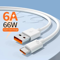 6A 66W Super Fast Charging Cable For iPhone 15 Pro Max Huawei Mate Xiaomi Samsung Realme Oneplus POCO USB Type C Data Cord