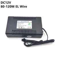 DC12V Power Supply Adapter Driver Controller Inverter For 80-120M El Wire Electroluminescent Light