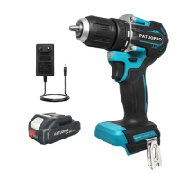 10mm 21V Brushless Electric Drill Cordless Drill Driver 2-Speed 21 Torque Wireless Handheld Power Tools For Makita 18V Battery