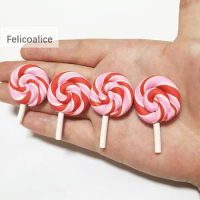 50PCS Slime Charms Colorful Lollipop Soft Clay Plasticine Slime Accessories Beads Making Supplies For DIY Scrapbooking Crafts
